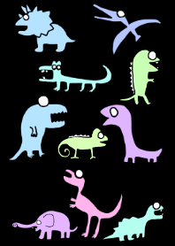 Colorful Dinosaurs.
