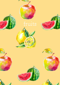 fruits  fruits  fruits on brown & yellow
