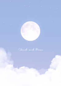 Cloud & Moon  - blue 01
