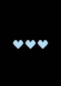 ミニドット絵ハート(ブラック4-07)