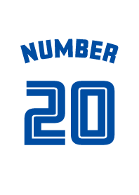 Number 20 White x blue version