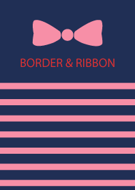 BORDER & PINKRIBBON -Navy 7-