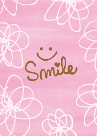 Watercolor Floral pink smile11
