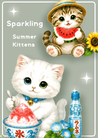 A Sparkling Summer Kitten green
