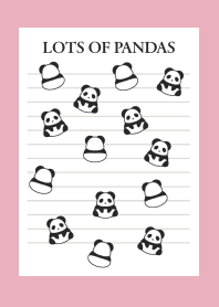 LOTS OF PANDAS NOTEBOOK/ROSE PINK