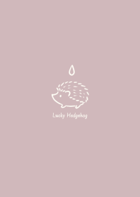 Lucky Hedgehog -smoky pink- tear drop