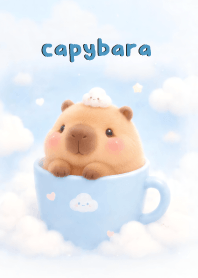 Pretty capybara  In Sky