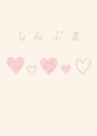 dull color pink bollpoint pen heart