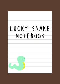 LUCKY SNAKE NOTEBOOK/DEEP BROWN
