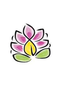 Lovely Lotus Flower Pink Purple & Green