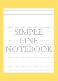 SIMPLE GRAY LINE NOTEBOOK/YELLOW