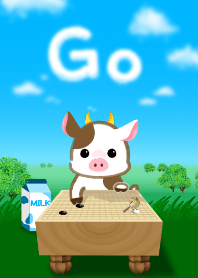 cozy go with cow (meadow, ox, bird)