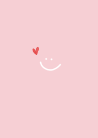 Pink x Smile. Handwritten.