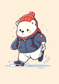 Polar bear ice skating 2