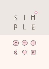 Girly SIMPLE / ivory-pink