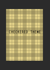 DUSTY YELLOW CHECKERED THEME/CHARCOAL