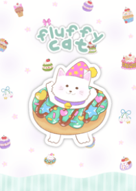 Fluffy cat2 v.Turquoise