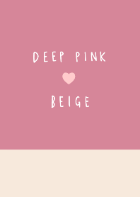 deep pink and beige