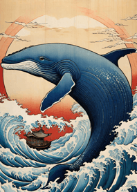 Ukiyo-e - Whale 858e97