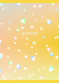 diamond in the aurora on yellow
