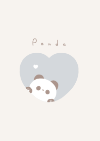 Panda in Heart/blue gray LB.