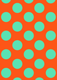 polka dots vs polka dots Orange x Green