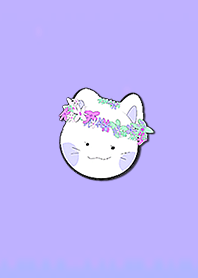 Simple flower crown cat 18