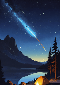 Mountain, Sea, and Moonlit Night cb5924