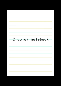 2 COLOR NOTEBOOK/LB&YEL GR/BLACK