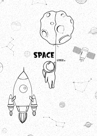 Simple Space Theme Monocrome Version