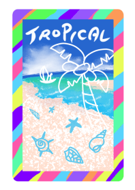 Tropical sea and palm trees 01