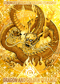 Dragon and golden pyramid initial C