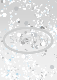 simplify white silver glitter