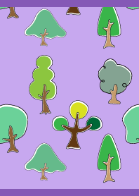 Strange Trees on purple