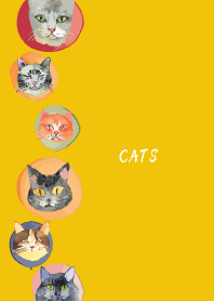holiday cats3 on yellow