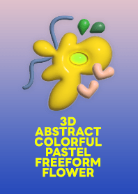 3D FREEFORM FLOWER ABSTRACT PASTEL CUTE