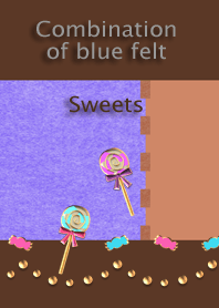 Combination of blue felt<Sweets>