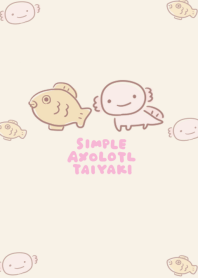 simple axolotl Taiyaki beige.