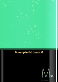 Makeup initial Green M.