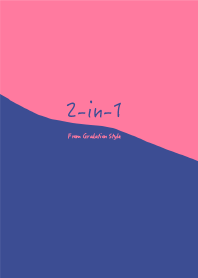 2-in-1 - Neon pink navy