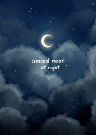 crescent moon at night