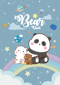 น้องหมี&น้องเป็ด รุ้งสี สีฟ้า