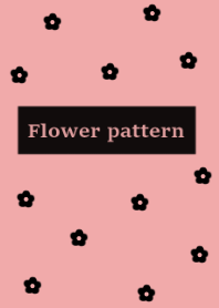 flower pattern_black pink