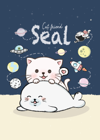 แมวน้ำกับแมวสีนวลน่ารัก