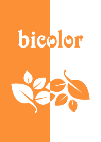 BICOLOR [GreenLeaves] Orange&White 153