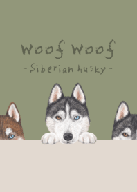 Woof Woof -Siberian husky- OLIVE