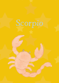 Cute Scorpio on yellow