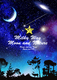 Milky Way Moon and Nature