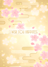 Japanese sakura with fortune(Pink&Gold)