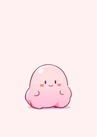 A cute pink little monster